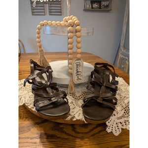 Decree Brown Ankle Strap‎ Sandals Size 8